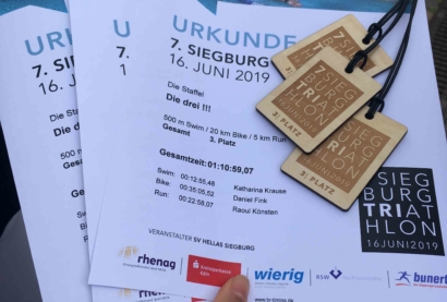 KVK läuft … 3. Platz beim Staffellauf des 7. Siegburg Triathlon 2019